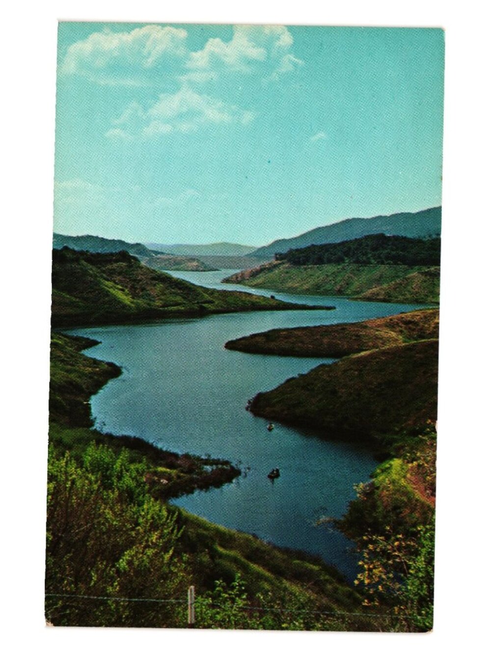 Lake Casitas Scenic Vintage Postcard Published Columbia North Hollywood CA